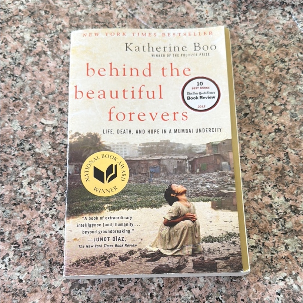 Behind the Beautiful Forevers by Katherine Boo - Beige/Red Cover
